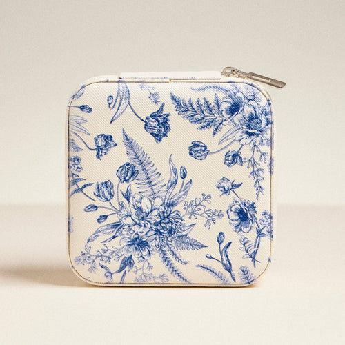 Blue Blossom Jewelry Box -Travel Size