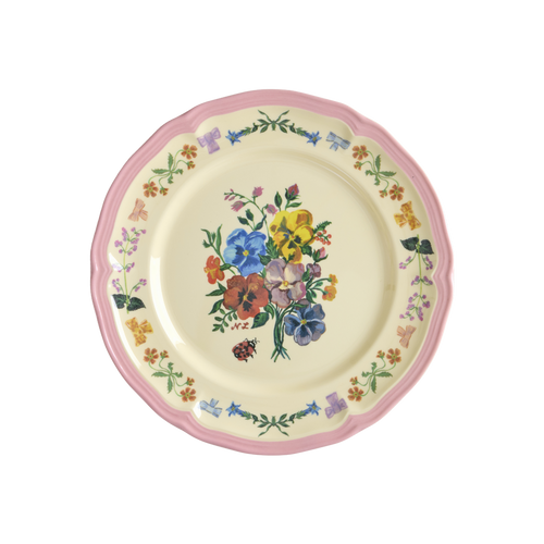 Vintage Lunch Plate with Nathalie Lété - Pink  Print