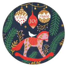 Load image into Gallery viewer, Holiday Horse Round Coasters, Set of 4