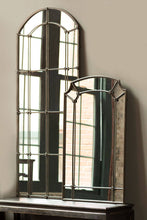 Load image into Gallery viewer, Arched Industrial Grid Wall Mirror