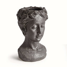 Load image into Gallery viewer, Athena Bust Planter Vessel in Antique Black