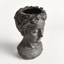 Load image into Gallery viewer, Athena Bust Planter Vessel in Antique Black