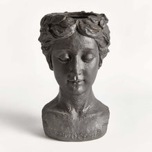 Load image into Gallery viewer, Athena Bust Planter Vessel in Antique Black