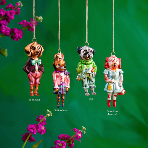 NATHALIE LÉTÉ DRESSED DOG ORNAMENTS $23.00