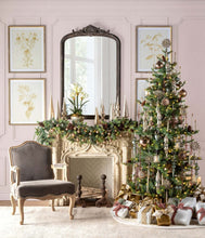 Load image into Gallery viewer, French Country Velvet Armchair with Carved Wood Frame