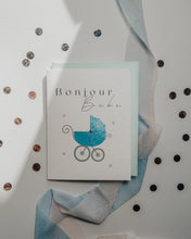 Load image into Gallery viewer, Bonjour Boy Baby Shower Greeting Card