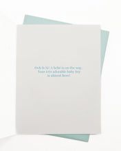 Load image into Gallery viewer, Bonjour Boy Baby Shower Greeting Card