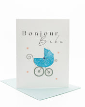 Load image into Gallery viewer, Bonjour Boy Baby Shower Greeting Card