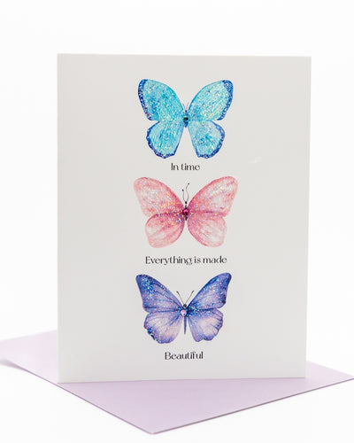 'Made Beautiful' Butterfly Friendship Greeting Card