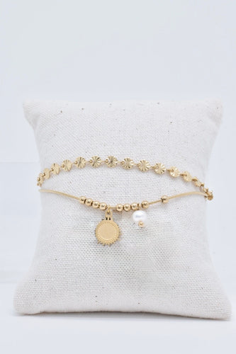 Golden Sol Double Chain Bracelet