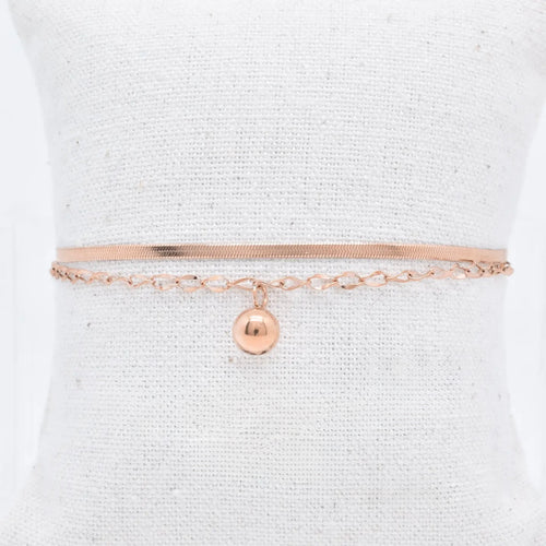 Rose Gold Tone Drop Bracelet