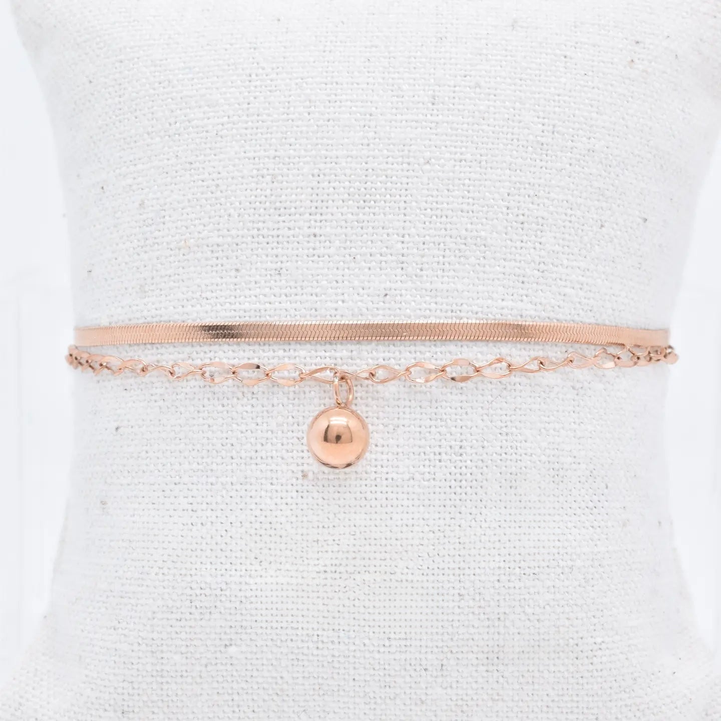 Rose Gold Tone Drop Bracelet