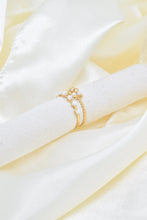 Load image into Gallery viewer, Gold Steel Rounded Mother-Of-Pearl Ring