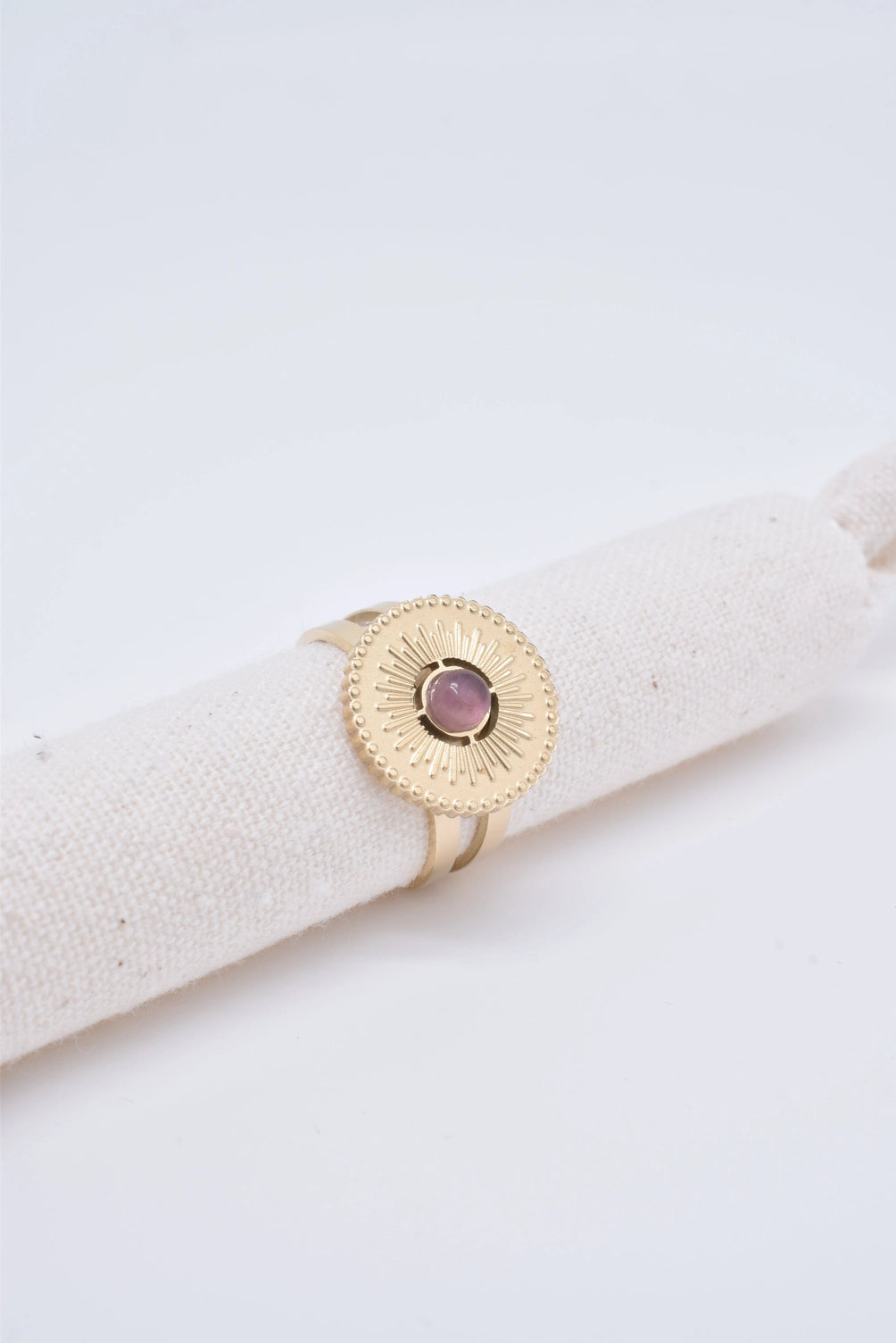 Golden Amethyst Ring