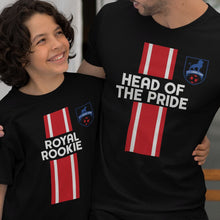 Load image into Gallery viewer, Head of The Pride, Royal Rookie Dad and Child Organic Cotton T-Shirts Family Set (Set of 2)