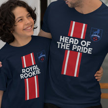 Load image into Gallery viewer, Head of The Pride, Royal Rookie Dad and Child Organic Cotton T-Shirts Family Set (Set of 2)