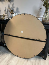 Load image into Gallery viewer, Round Industrial Grid Wall Mirror