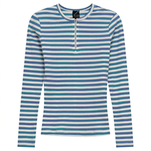 Load image into Gallery viewer, Wash Striped Henley Top