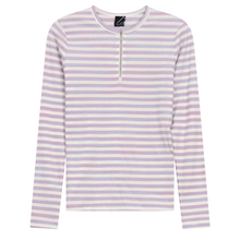 Load image into Gallery viewer, Wash Striped Henley Top