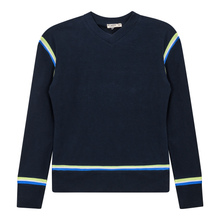 Load image into Gallery viewer, V Neck Striped Tape Top