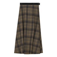 Load image into Gallery viewer, Plaid Fly Front Midi Skirt
