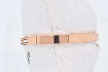Load image into Gallery viewer, Rosé Steel Bangle Bracelet with Crystals