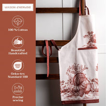 Load image into Gallery viewer, Apron 100% Cotton Adjustable Neck Strap - Holy Jouy - Brown