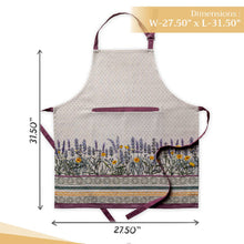 Load image into Gallery viewer, Apron 100% Cotton with Adjustable Neck Strap -Fanny Lavender