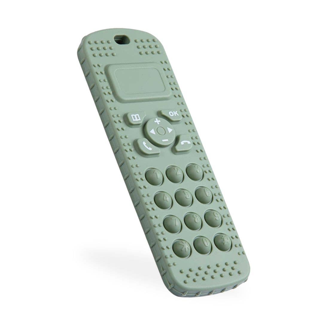 Sensory Popper Teether Phone - Sage