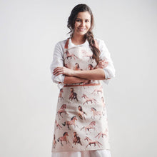 Load image into Gallery viewer, Apron 100% Cotton with Adjustable Neck Strap - Free Horses