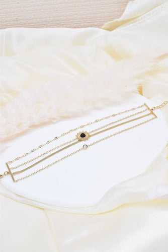 Golden Four Row Bracelet