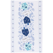 Load image into Gallery viewer, Dreidels Hanukkah Dishtowel