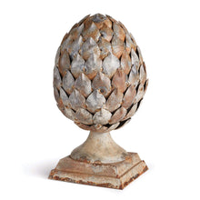 Load image into Gallery viewer, Antique Artichoke Ornament on Pedestal Base