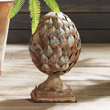 Load image into Gallery viewer, Antique Artichoke Ornament on Pedestal Base