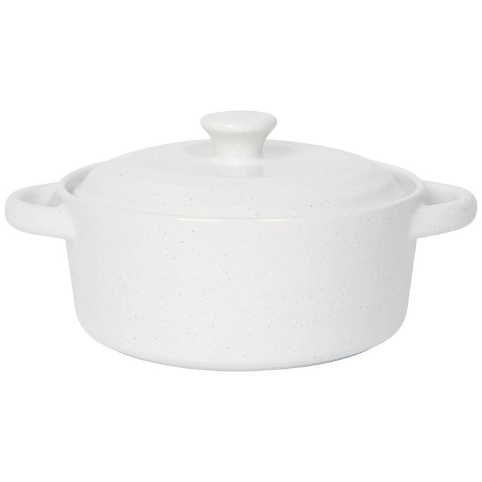 White Stoneware Brie Baker