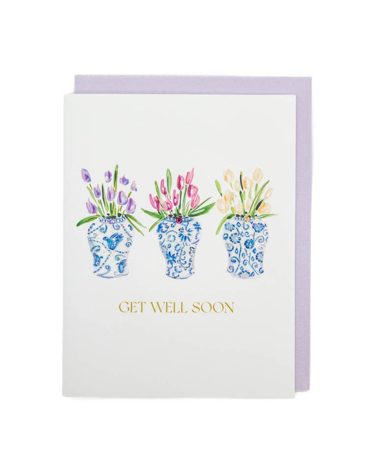 'Get-Well Tulips' Get-Well Greeting Card