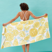 Load image into Gallery viewer, Lemon Slices Reversible Body Travel Towel