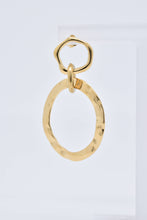 Load image into Gallery viewer, Golden Hammered Triple Hoop Earrings