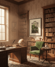 Load image into Gallery viewer, Butterfly Vivarium Vintage Bookplate Print in Black Frame