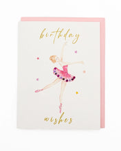 Load image into Gallery viewer, &#39;En Pointe Wishes&#39; Ballerina Birthday Greeting Card