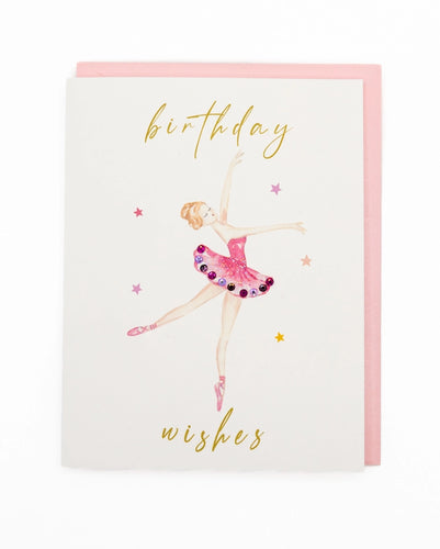 'En Pointe Wishes' Ballerina Birthday Greeting Card