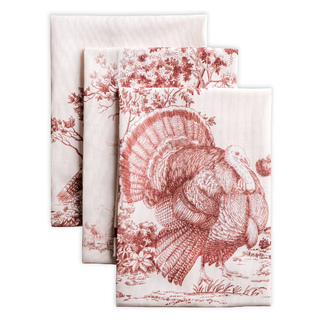 Kitchen Towels 100% Cotton - Set of 3 - Holy Jouy - Brown