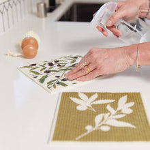 Load image into Gallery viewer, Olives Reusable Swedish Sponge-Cloths, Set of 2