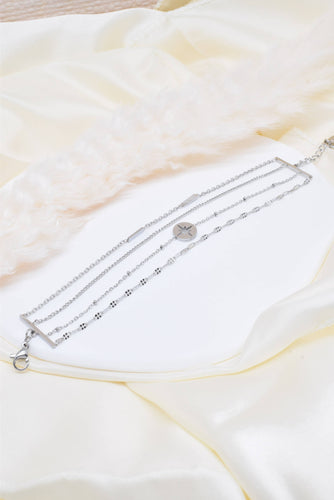 Four Row North Star Stainless Steel Bracelet