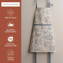 Load image into Gallery viewer, Apron 100% Cotton Adjustable Neck Strap - The Miller - Blue