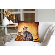 Load image into Gallery viewer, Decorative Gobelin Egyptian Cats Tapestry Pillow Cover