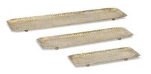 Load image into Gallery viewer, Decorative Gold Trays in Hammered Metal (Set of 3)