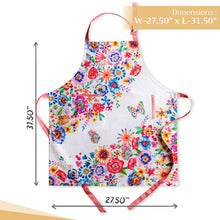 Load image into Gallery viewer, Apron 100% Cotton with Adjustable Neck Strap - Happy Florals