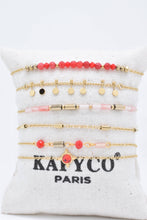 Load image into Gallery viewer, Gold Tone Steel with Natural Carnelian Stones