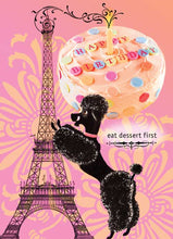 Load image into Gallery viewer, Eat Dessert Poodle Greeting Card
